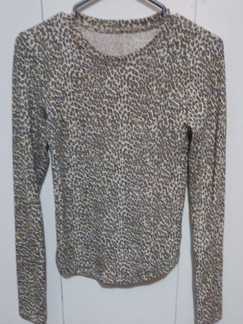 American Eagle Outfitters Leopard Print Long Sleeve Tee - Brown/Black/Cream